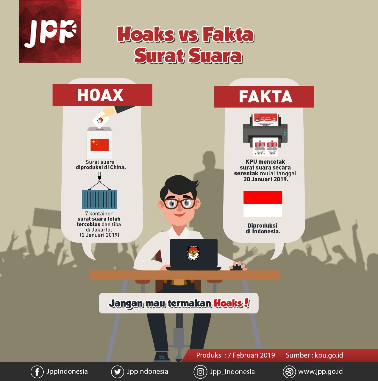 Hoaks vs Fakta Surat Suara - 20190212